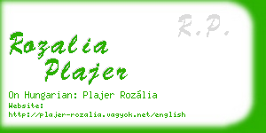 rozalia plajer business card
